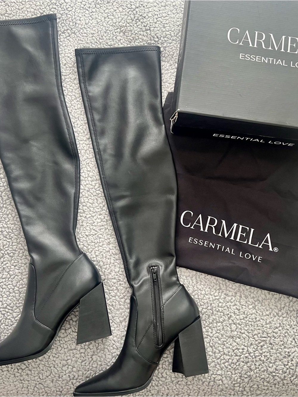 Black Tall Knee High Boots